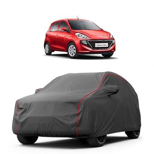Image of Heavy-Duty Car Cover for Compatible with Hyundai New Santro (2018 to 2025 All Models) Deluxe Car Protection Cover - Waterproof & UV-Resistant All-Season Exterior Protection