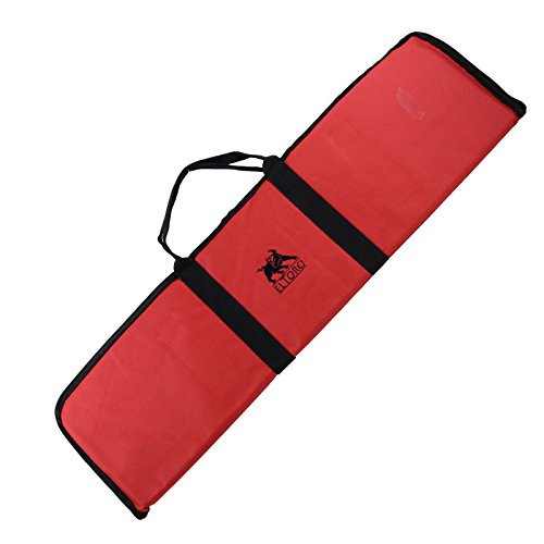 elToro Dynamic Base Bag Tube – gepolsterte Bogentasche mit Innenfächern – robust, leicht & praktisch – mit Halterung für Pfeilröhre – ideal für Recurve- und Sportbögen - Farbe: Rot