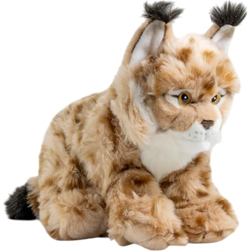 Animal en peluche lynx 28 cm Carl Dick, doudou réaliste et jouet pour collectionneur