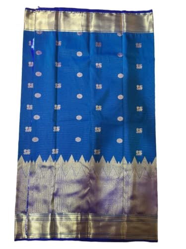 Mamtha blue gadwal silk saree – image 4
