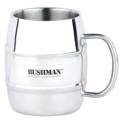Bushman Acciaio Inossidabile Boccale di birra Thermo tazza termica della Brocca Camping bicchiere a doppia parete, 1 Litro