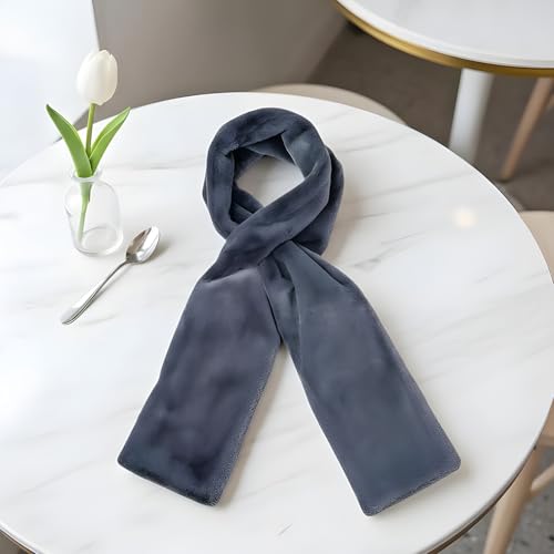 Cache-col anti-vol en peluche douce pour sécuriser vos objets en hiver