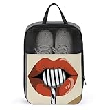 Cómodo de llevar: con correas de mano de doble oreja, esta bolsa de zapatos es cómoda de llevar y fácil de transportar. También se puede colocar cómodamente dentro de una maleta, manteniendo tu equipaje organizado mientras viajas