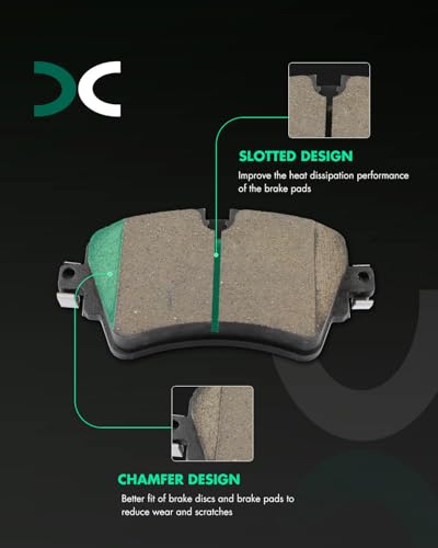 Image of SCITOO D1801-9033 Disc Brake Pads Sets Front Ceramic Brake Pads w /Hardware