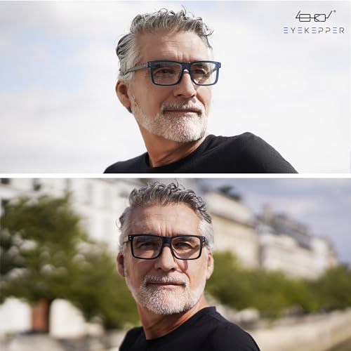 Image of Eyekepper 0.25 Reading Glasses Men,Oversized Readers Women,3 Black & 2 Blue