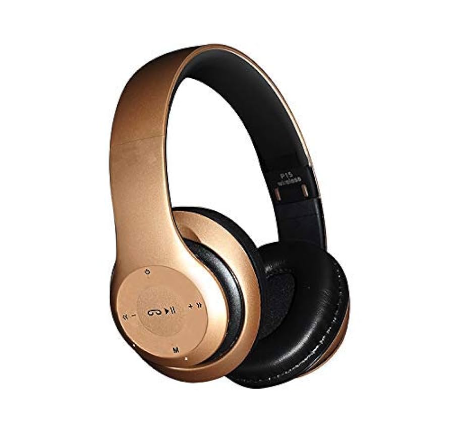 Bluetooth P15 5.0 wireless headset, Metallic Bronze Gold