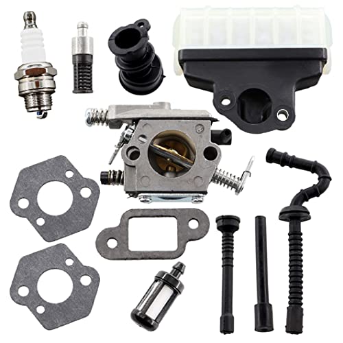 MCHNIC Carburateur avec filtre à air, tuyau d'essence et joint pour Tronçonneuse STIHL MS210 MS230 MS250 MS 210 230 250 021 023 025, Remplace Walbro WT-286, 1123 120 0605