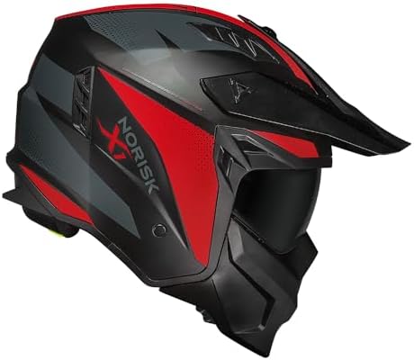 Capacete Norisk Darth 2 X1 Preto e Vermelho Fosco Moto