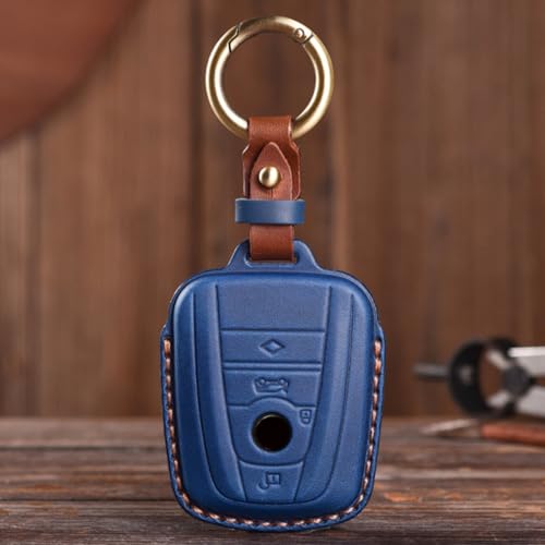 Funda de cuero para llave de coche BMW I8 e I3, accesorios interiores con llavero