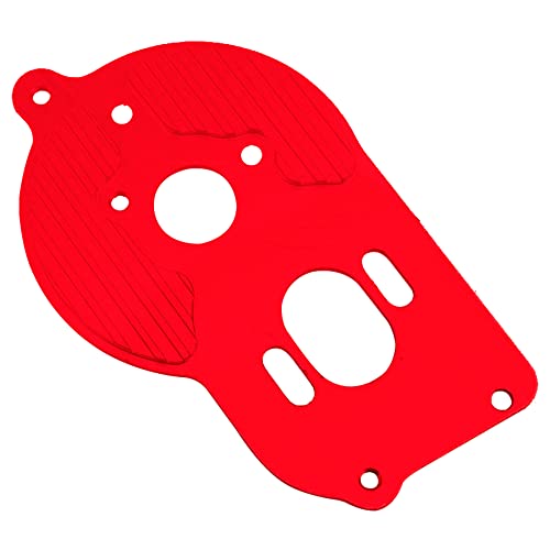 Vgoohobby Metal Motor Mount Plate Fixed Bracket Compatible With Losi 1/18 Mini-T 2.0 2Wd Stadium Rc Truck Hop-Up Parts (Red) #TOP1