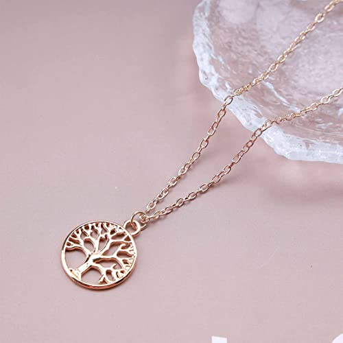 Vintage Tree of Life Necklace Family Tree Choker Necklace Circle Pendant Necklace Gold Tree Choker Necklace Jewelry for Women and Girls3