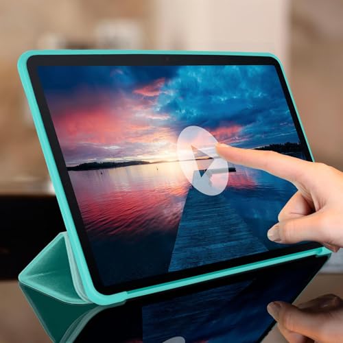 Coque Samsung Galaxy Tab A8 turquoise fine housse de protection antichoc avec support rigide