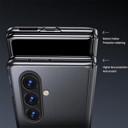 Étui magnétique pour Samsung Z Fold 7/6/5/4 bleu avec charnière et charge sans fil