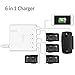 Produktbild O'woda [Upgraded DJI Mavic Air Akkuladegerät 6 in 1 schnelle intelligente Multi Ladegerät-Hub (4 Akkus und 2 USB Ports gleichzeitig Laden)