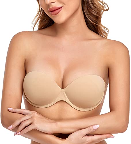 Sticky Strapless Backless Push Up Bras for Women Self Adhesive Underwired Padded Reusable Stick on Bra2