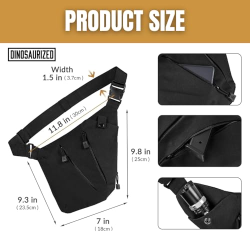 Anti-Theft Sling Bag for Men & Women – Right Hand Crossbody Shoulder Pack with Hidden Zippers for Secure.2