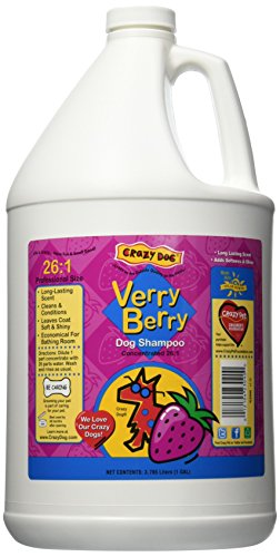 Crazy Dog Shampoo, Verry Berry, 1-Gallon