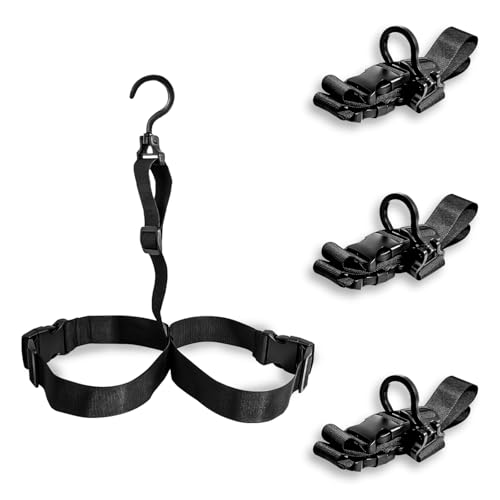 4PCS Adjustable Strap Fishing Boot Hangers with 360 Swivel Hook