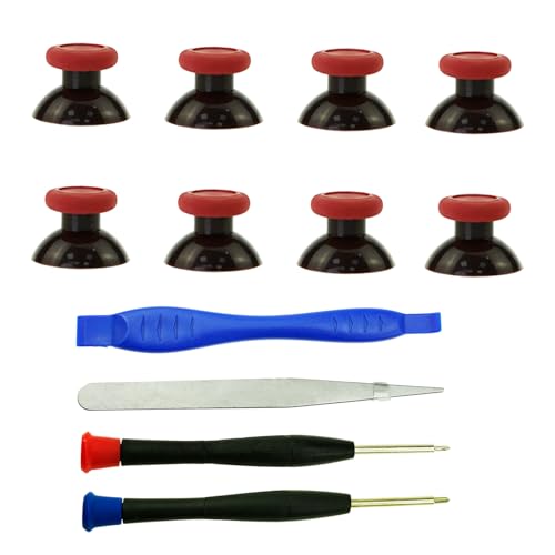 Image of CDHKOZ 8PCS Replacement Thumbstick for Xbox Core Controller, Repair Kit Analog Joysticks for Xbox one S /X /Elite Controller, Custom Thumb Sticks Parts for Xbox Series X S Controller (Black Red)