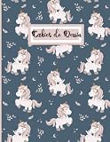 Cahier de Dessin thème unicorn indienne bohème: 120 pages de feuilles pages blanches encadrées | Grand cahier de dessin 21.59 x 27.94 cm pour ... de licorne | carnet de dessin enfant