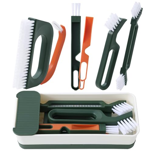 Gucass 7 en 1 Ensemble de Brosses Joints, Brosse Nettoyage Joint Carrelage Kit de Brosse, Crevice Cleaning Brush pour Coulis de Carrelage, pour Salle de Bain...