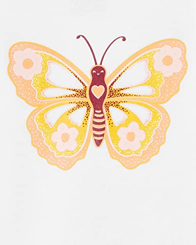 Carter's Toddler Girls 4pc Cotton Snug Pajamas PJs Set (Yellow/Butterfly, 5T)3