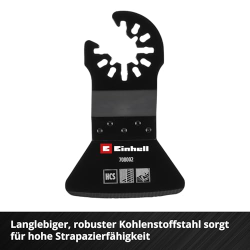 Original Einhell Schaber Starr 52mm (Langlebiger Kohlenstoffstahl, Open Back Schnellwechselfunktion, Geeignet für Multitools)