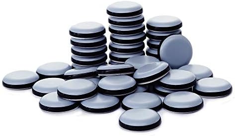 1" Adhesive Furniture Sliders -Furnigear Chair Glides PTFE Mover Slide on Furniture & Kitchen Appliances Slider Easy and Safely - Best Furniture Sliders for Carpet Hardwood Floors (40 Pack)