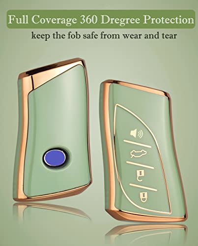Coque de clé pour Lexus finition premium souple verte - 4
