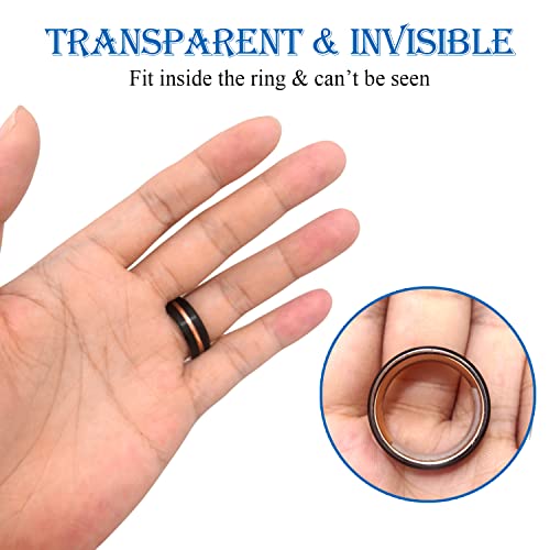 Ring Sizer Adjuster for Loose Rings,Invisible Ring Sizer Reducer Spacer, Clear Silicone Ring Tightener, Ring Size Adjuster for Women Men Rings Guards 57 PCS - Thumbnail 5