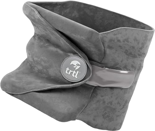 trtl Travel Pillow for Neck Support- Super Soft Neck Pillow with Shoulder Support and Cozy Cushioning - Lightweight and Easy to Carry - Machine Washable - Grey