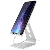Nulaxy Adjustable Phone Stand, Multi-Angle Cell Phone Holder, Cradle, Dock, Stand for iPhone X 8 7 6 6s Plus 5 5s 5c , all Android Smartphone, Universal Phone Stand - Silver