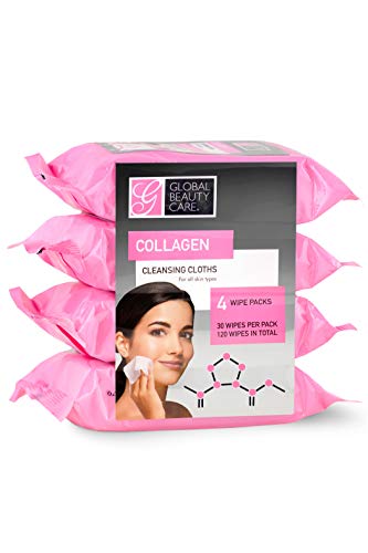 Global Beauty Care Cleansing Cloth Wipes - 120 Count 4-Pack (Collagen)