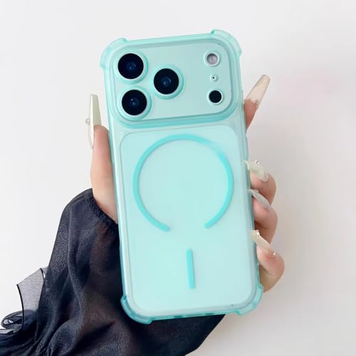 Coque iPhone 13 Pro Max cyan magnétique et antichoc