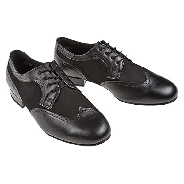 Scarpe da Ballo Diamant da Uomo 089-026-145-V - Pelle/Nubuck Nero - Extra Largo - 2 cm Standard - Made in Germany