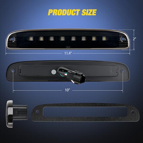 Image of Nilight Third Brake Light for Dodge Dakota 1997-2010, Smoked Lens