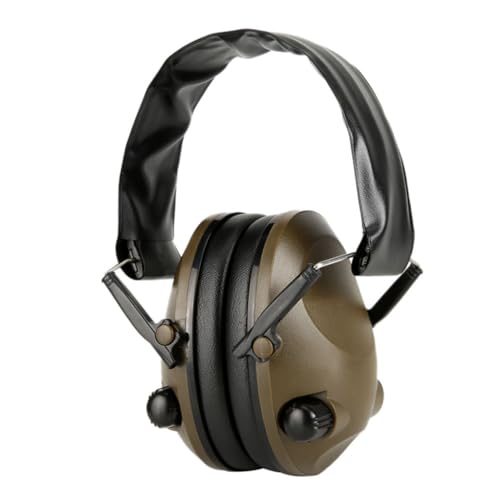 Casque réduction du bruit et cache-oreilles électroniques pliables pour homme femme vert