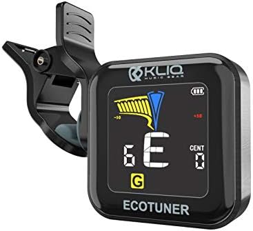KLIQ EcoTuner - USB Rechargeable Clip-On Tuner for All Instruments (with included charging cable)