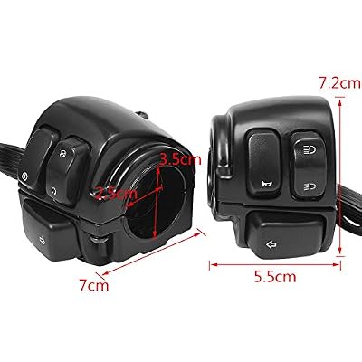 Control Switches Handlebar Wire Harness Horn Turn Signals Light On/Off Switch for Harley 1996-2012