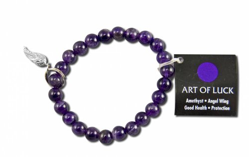 ZORBITZ 601 Amethyst Angel Wing Bracelet, 1 EA