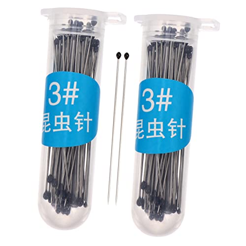 Anneome Lot De 200 Aiguilles à Spécimens En Acier Inoxydable 3 Flacons De Rangement, Kit D'épingle D'entomologie Multifonction Pour Collectionneurs Et Préparation D'insectes