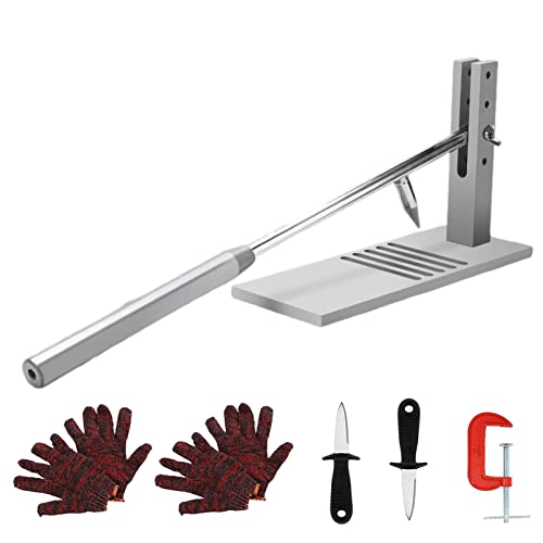WEITING Máquina para descascarar ostras,Herramienta para descascarar ostras - Máquina abridora de ostras de Acero Inoxidable - G-Clip, 2 Cuchillos para descascarar almejas, mariscos, abridor