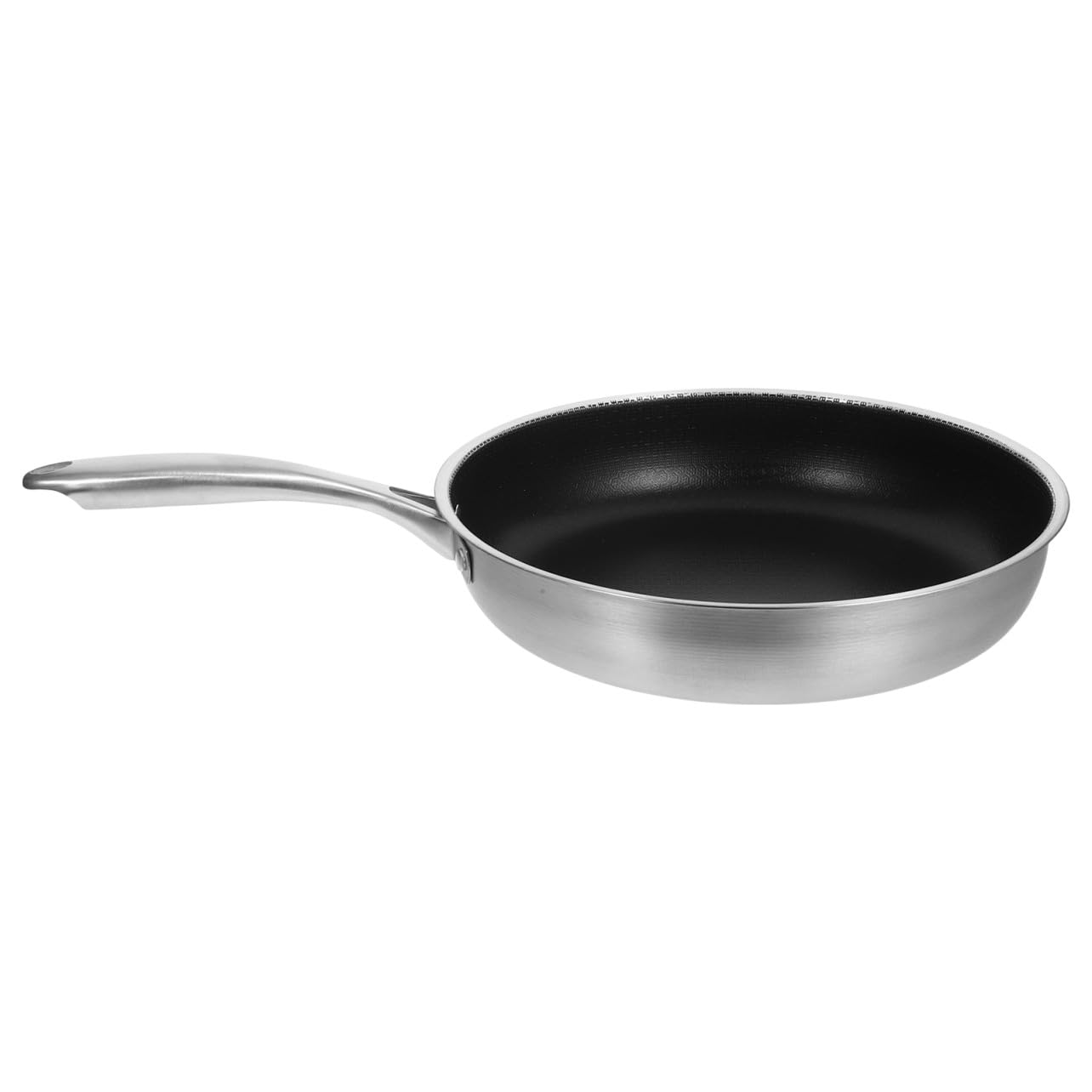 Sartén de Acero Inoxidable con Revestimiento Antiadherente Panal Ligera y Resistente para Huevos y Filetes Mango Ergonómico para Cocinas de Inducción para Uso Diario y Familias