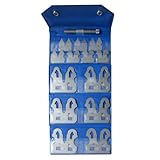 PEC Tools 1/64''-1/2'' Gauges 25-Piece Radius Gage Set,Industrial Tools with Holder