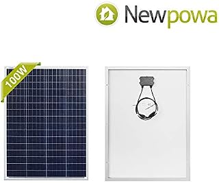 Newpowa 100 Watts 12 Volts Polycrystalline Solar Panel 100W 12V High Efficiency Module