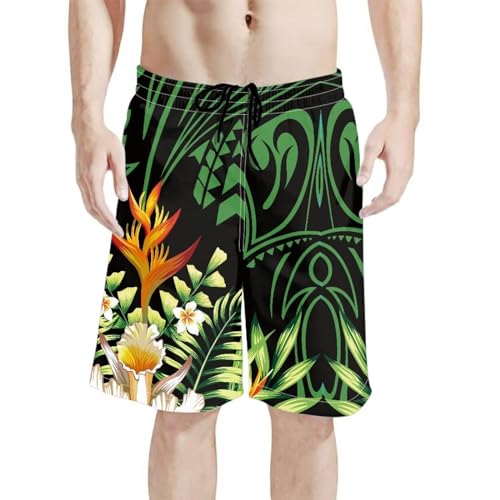 Polynesian Style Prints Workout Shorts Men Shorts for Men Samoa Tropical Tribe Totem Design Custom Men Shorts3