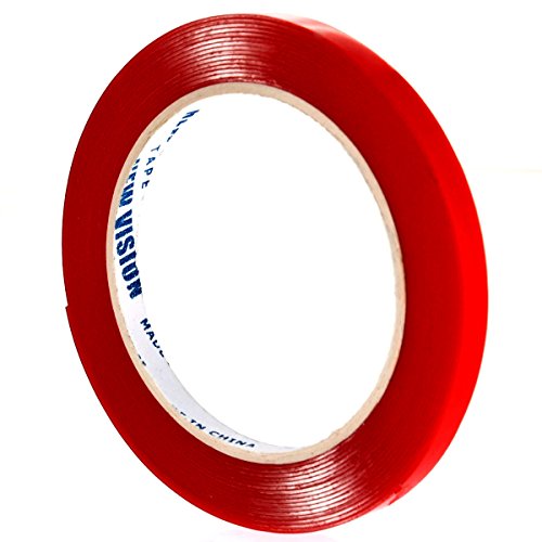Foxnovo 5m×8mm Car Auto Double side Clear Acrylic Adhesive Foam Tape Super Sticky Heat Resistant