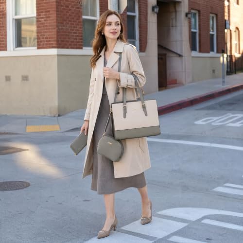 Image of Women Fashion Handbags Tote Bag Shoulder Bags Top Handle Satchel Purse Set