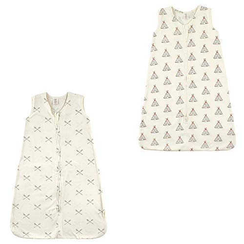 Image of Touched by Nature Baby Organic Cotton Sleeveless Wearable Sleeping Bag, Sack, Blanket, Teepee And Arrows 2-Pack, 12-18 Months
