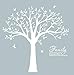 BDECOLL Familia grande como la rama en la pared Árbol Wall Decal Wall Sticker Cuarto de estar Nursery (El marco de la foto no está incluido) (Blanco)